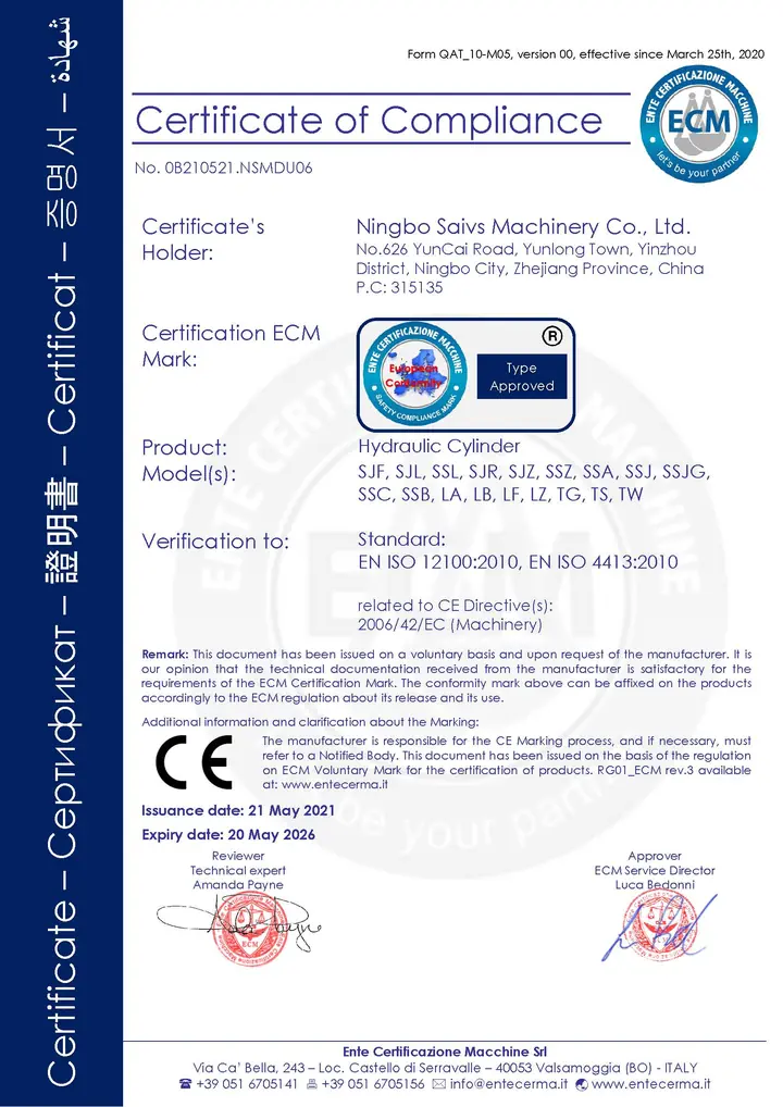 SAIVS Certificate SAIVS Certificate